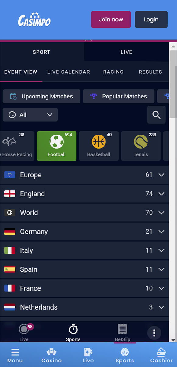 mobile app